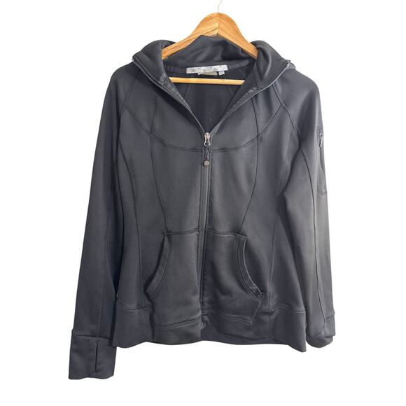Athleta Black Zip Jacket Size Large - Picture 1 of 6